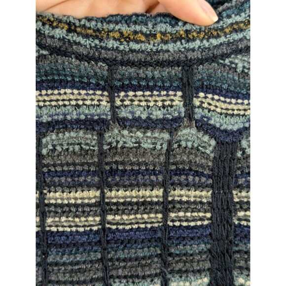 VTG 9OS CROFT AND BARROW 3D KNIT GEOMETRIC SWEATER MULTICOLORED CREWNECK XL - Picture 4 of 8